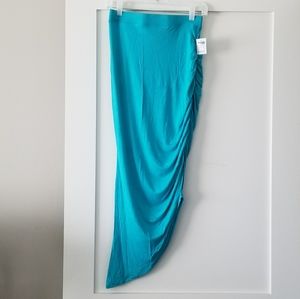 NWT Charlotte Russe Ruched Maxi Skirt